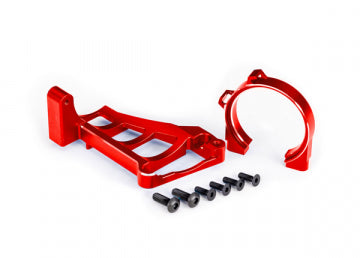 Traxxas 10261-RED Motor Mounts Front &amp; Rear Set Alu Red Maxx