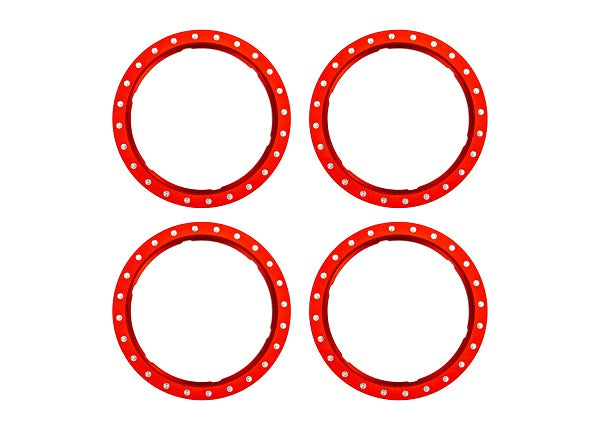 TRAXXAS 10276-RED Beadlock Rings Alu Red (Pro Scale Wheel Alu System) (4)