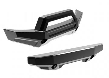 Traxxas 10735-BLKCR Bumper Front &amp; Rear Black Chrome Mini Maxx