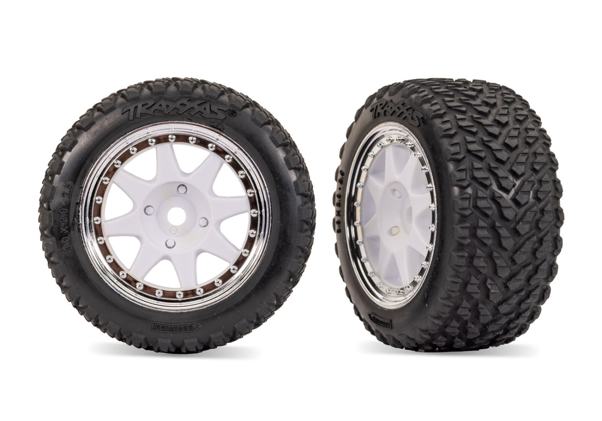 Tires &amp; Wheels Rally / Mini Rally White/Chrome Front (2)