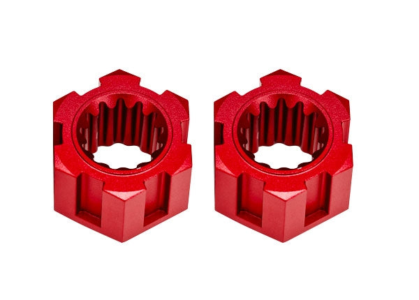 TRAXXAS 10954-RED Wheel Hubs Alu Red Front (2) Funco Sand Car