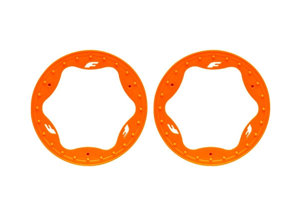 TRAXXAS 10976-ORNG Beadlock Rings Orange Pro Scale Sand Car Race 3.5" Front Standard (2)
