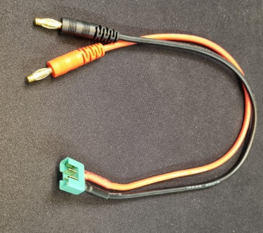 Ladekabel MPX han-stik 30 cm ledning til banastik 4.0mm 14 AWG