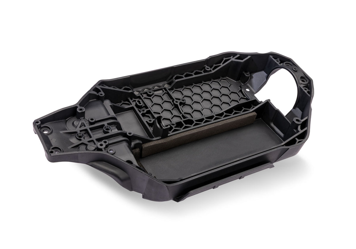 Chassis Plate (Long Battery) Steel Gray Rustler 4x4