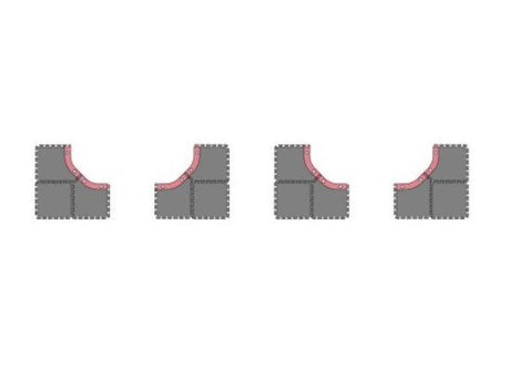 Kyosho Mini-Z Grand Prix Circuit 30 Large Corner Set (12pcs)