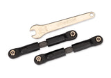 Camber/Toe Links Rear X-Short Adjustable Steel Gray (2)