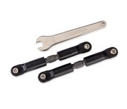 Camber/Toe Links Rear Short Adjustable Steel Gray (2)