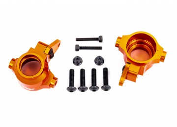 Traxxas 9635T Steering Blocks Alu Orange (Pair) Sledge
