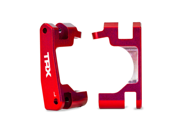 TRAXXAS 9063-RED Caster Blocks Alu Red (Pair) Raptor R Ultimate, (Upgrade #9080)
