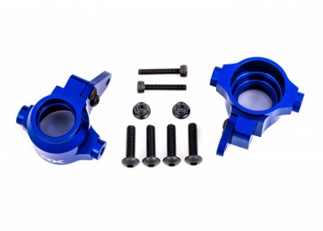 Traxxas 9635X Steering Blocks Alu Blue (Pair) Sledge