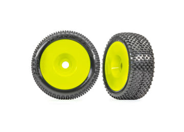 Traxxas 9074-YLW Tires &amp; Wheels Response Pro/ Dish Yellow 3.0" (2)