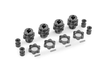 Traxxas 9086-GRAY Wheel Hub &amp; Nuts 17mm Alu Gray (4) Jato 4x4