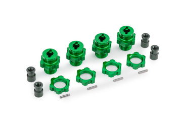 Traxxas 9086-GRN Wheel Hub &amp; Nuts 17mm Alu Green (4) Jato 4x4