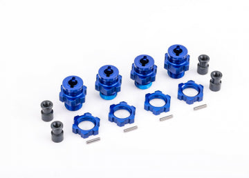 Traxxas 9086 Wheel Hub &amp; Nuts 17mm Alu Blue (4) Jato 4x4