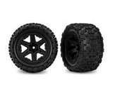 Tires &amp; Wheels Sledgehammer ST/ RXT Black 2.8" 2WD Front TSM (2)