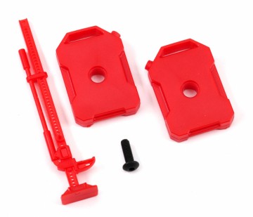 Traxxas 9721 Fuel Canisters, Jack Red Land Rover Defender TRX-4M