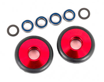 Traxxas 9461R Wheel Set Alu Red Wheelie Bar  Drag Slash