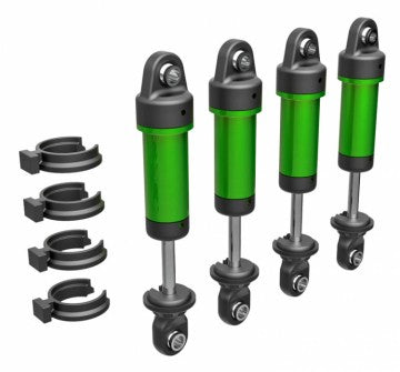 Traxxas 9764-GRN Shocks Alu Green Complete (w/o springs) (4) TRX-4M