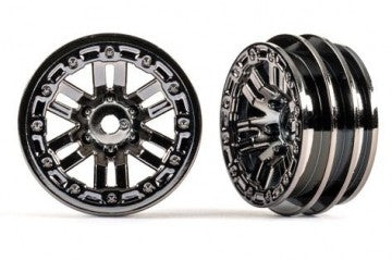 Traxxas 9768-BLKCR Wheels 12-Spoke Black Chrome 1.0" (2)