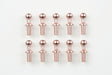 Alu. 4mm ball connect. 10stk Pink