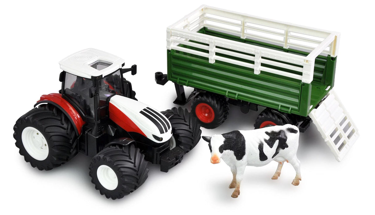 RC Traktor med vogn og ko
