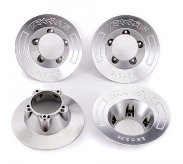 Traxxas 9568X Wheel Covers Satin Chrome (for Wheels #9572) (4)