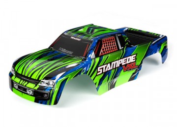 Traxxas 3620G Body Stampede VXL 2WD Green &amp; Blue Painted