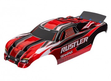 Traxxas 3750R Body Rustler 2WD Red Painted*