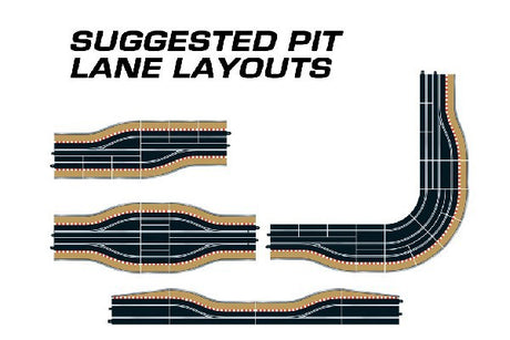 Pit Lane Track (left hand) - Includes sensor 2pcs