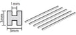 Clear Plastic Beams 3mm H *5