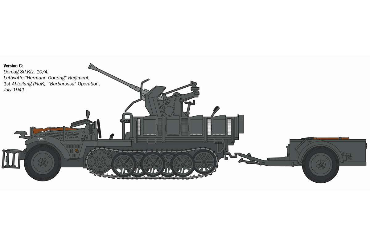 1:35 Sd.Kfz 10/4 with flak 30 and crew