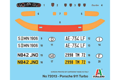 1:24 Complete modeling set Porsche 911 Turbo