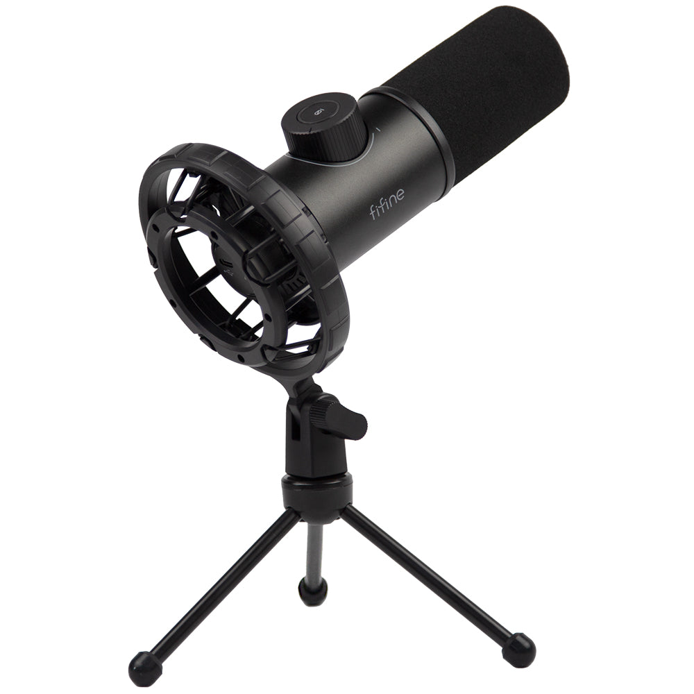 FIFINE K658 Dynamic RGB USB  Microphone, Black