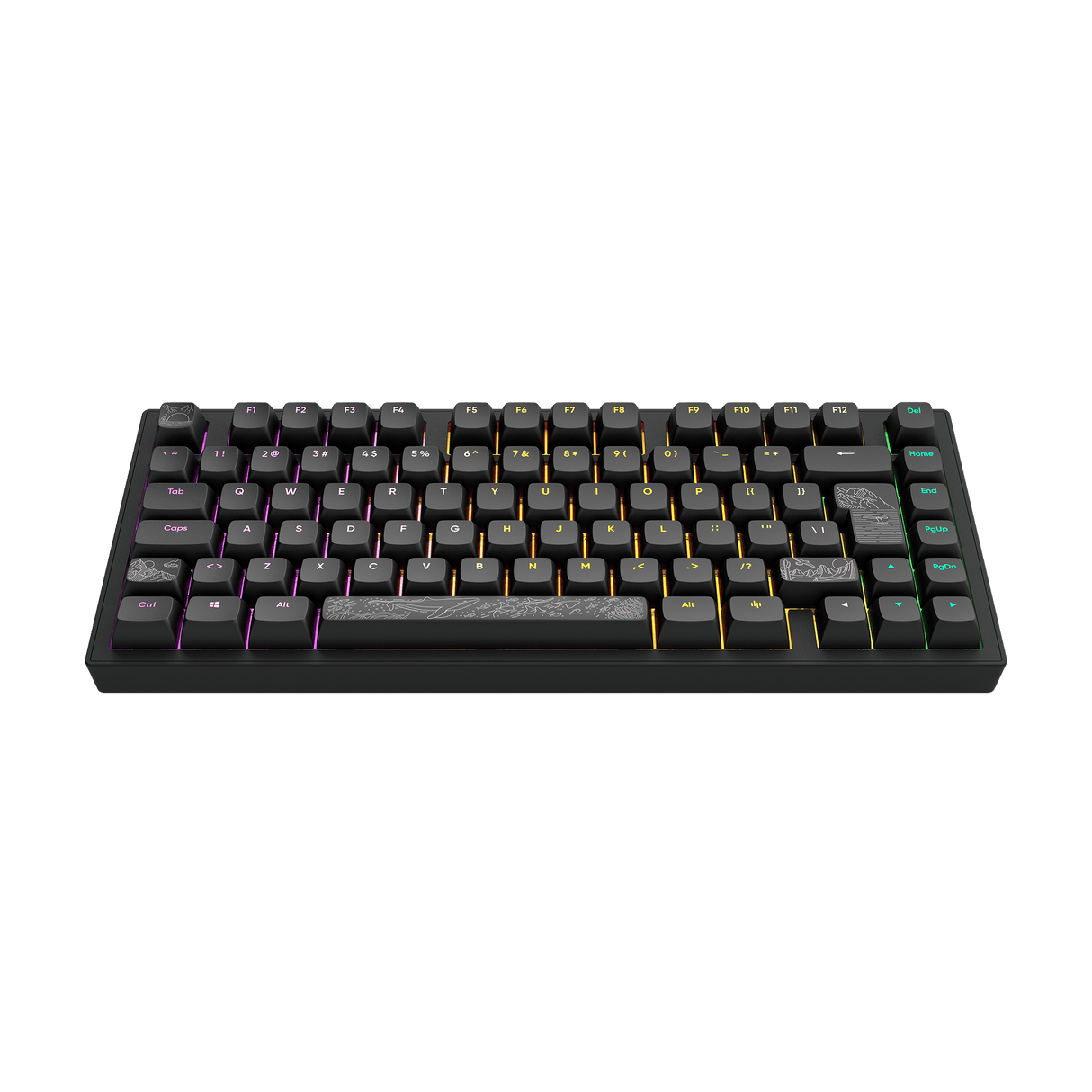 Dark Project ALU Terra Nostra Black - Wired Gaming Keyboard (ISO DE)