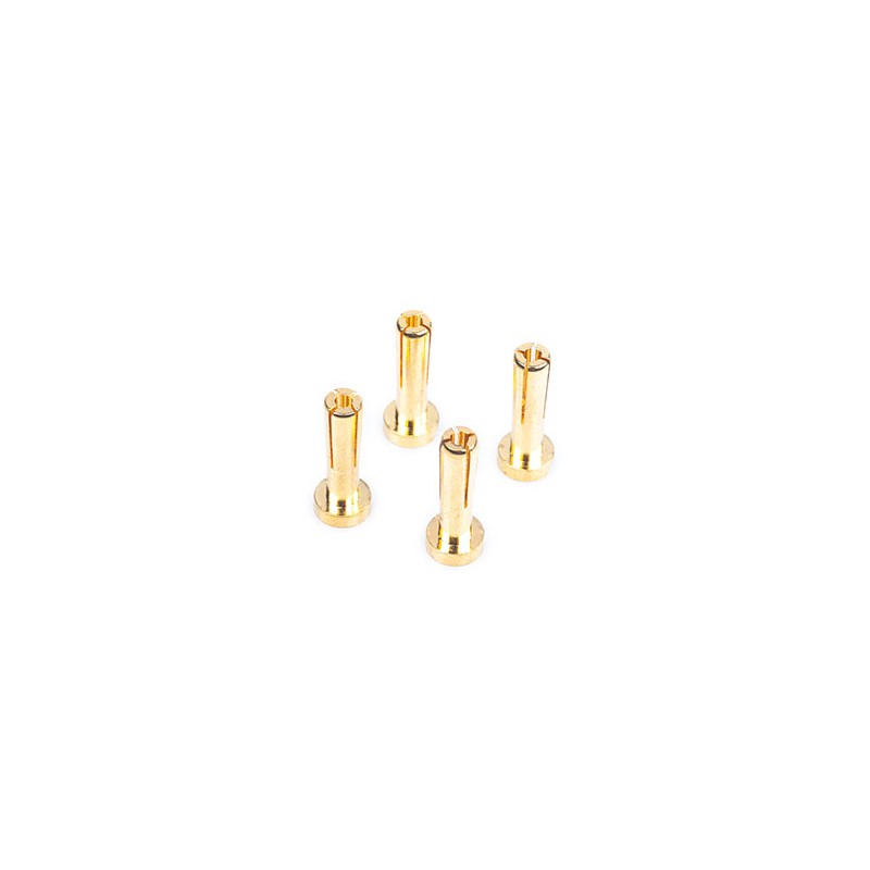 4mm Gold Connectors - 18mm length (4 pcs.)