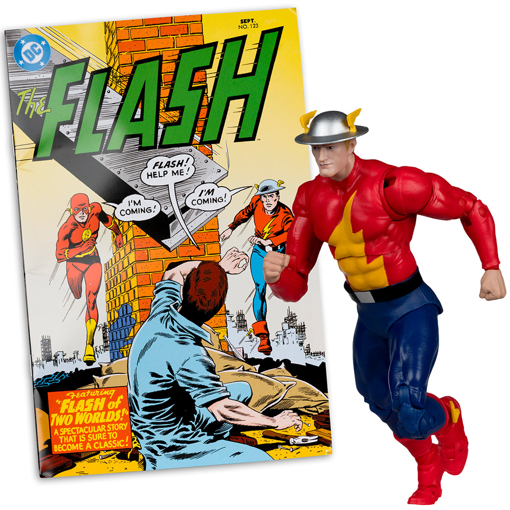 DC Direct Page Punchers The Flash Jay Garrick (The Flash #123) 7in Action Figure with Comic Red Platinum Edition McFarlane Toys
