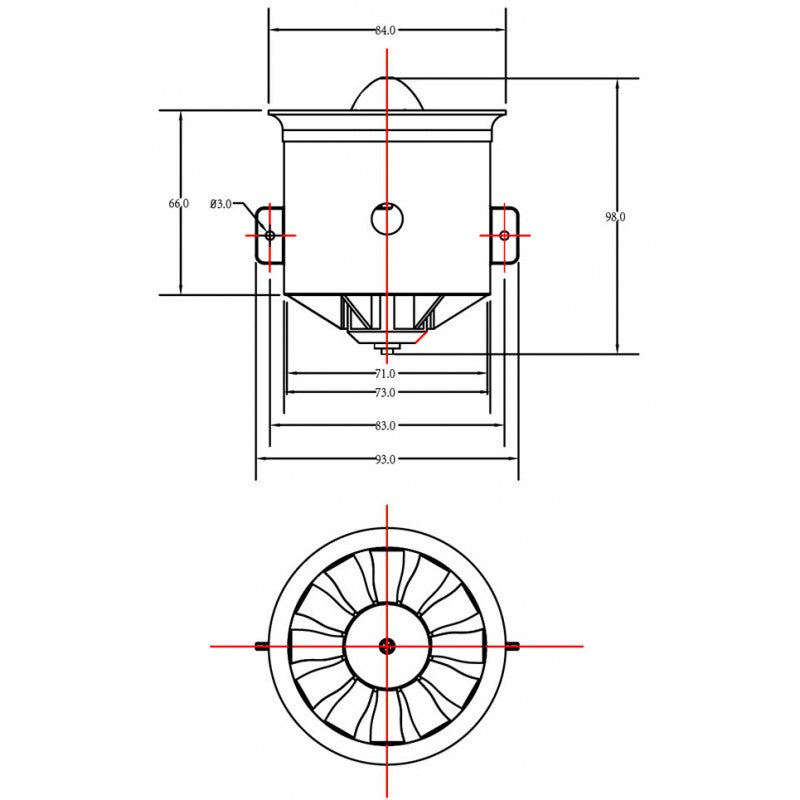 50mm Ducted fan(11-blade) w/o motor