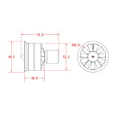 50mm Metal ducted fan(12-blade) w/o motor