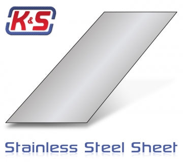 K&S 276 - .018 Stainless Steel Sheet Metal 4 x 10 (6pcs)