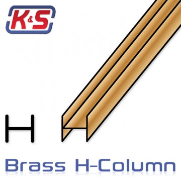 K&S 815010 - Brass H-Column 3.2x305mm (1/8) (1)