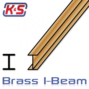 K&S 815013 - Brass I-Beam (1/8x1/16) (1)