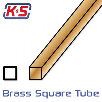 K&S 8152 - Square Brass Tube 3.96x3.96x305mm (5/32) (1)