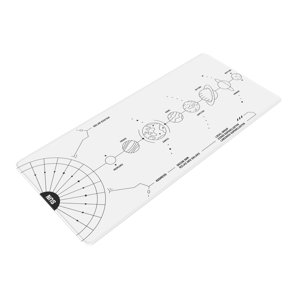 Dark Project Gaming Mousepad, Terra Nova White, XL