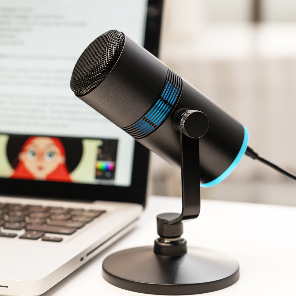 THRONMAX V8 Condenser RGB USB 96KHZ  CAPSULE Microphone, Black