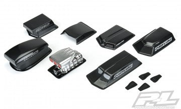 No Prep Drag Racing Hood Scoops & Blowers 8pk Clear