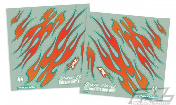 Hot Rod Shop Decals (Red/Blue) Universal