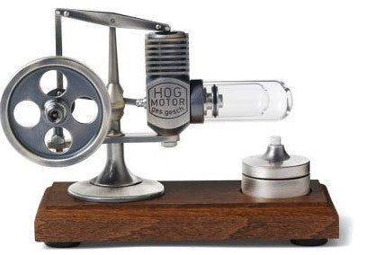 Bordmodel - Flot sølv Stirling motor