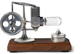 Bordmodel - Flot sølv Stirling motor