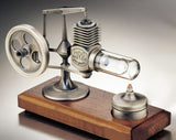 Bordmodel - Flot sølv Stirling motor