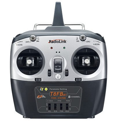 Fjernbetjening m. 8 kanaler T8FB - Mode 2 -  m. R8EF Receiver